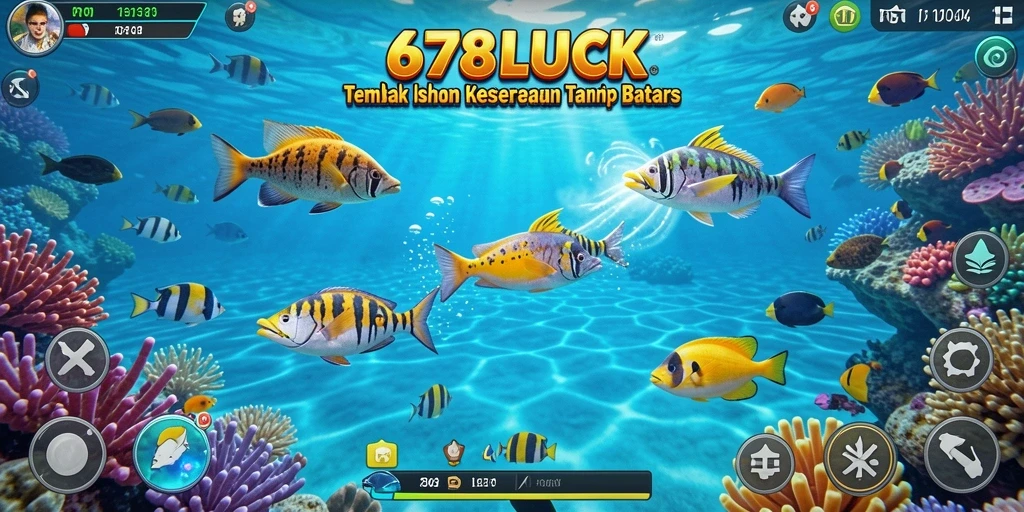 Tampilan menarik dari permainan Tembak Ikan 678LUCK dengan aksi menembak yang seru.