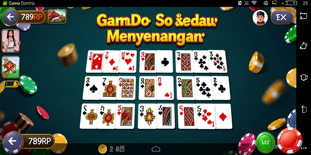 Tampilan gameplay seru dalam permainan Domino 789RP.