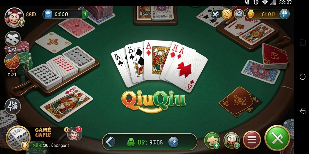 Tampilan gameplay seru dalam 88ID QiuQiu.