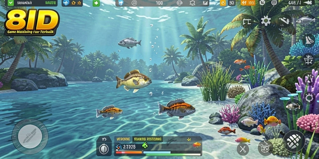 Tangkapan ikan besar dalam gameplay 8ID yang menegangkan dan mendebarkan.