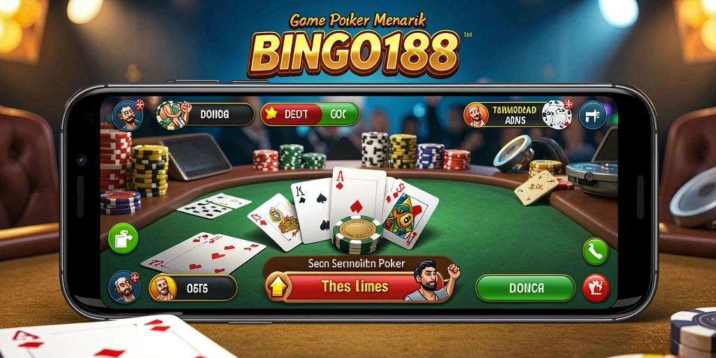 Screenshot BINGO188 menampilkan serunya permainan Poker.