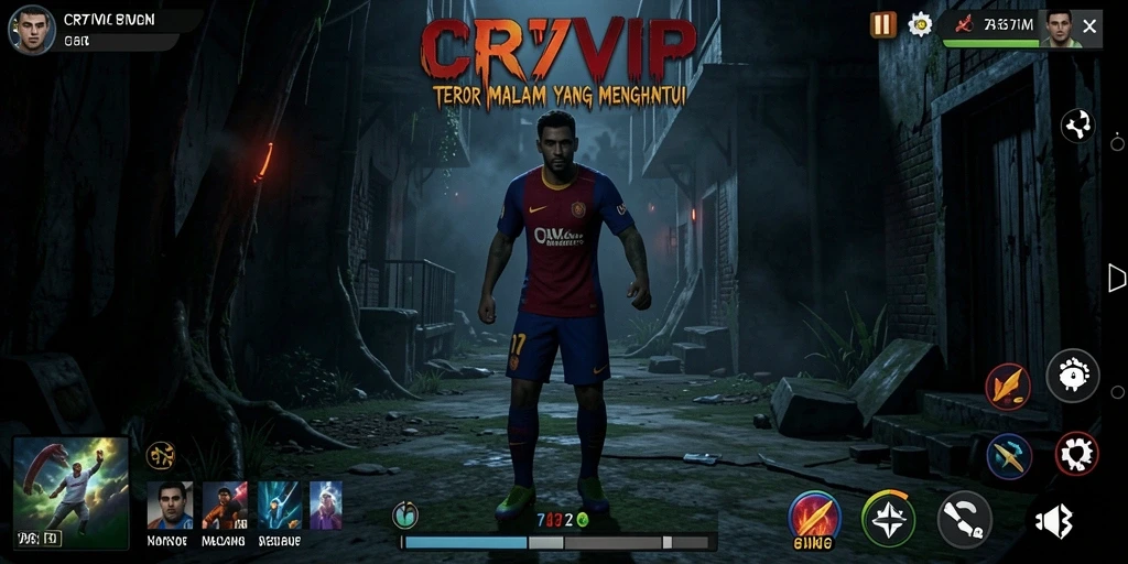 Tangkapan layar menampilkan gameplay menegangkan dalam CR7VIP.