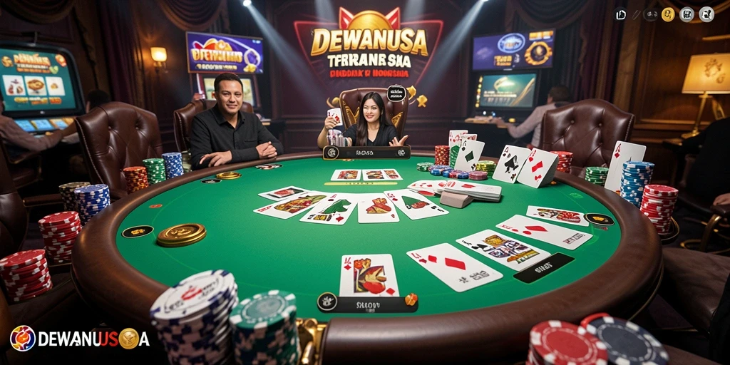Tampilan screenshot DEWANUSA saat bermain poker online.