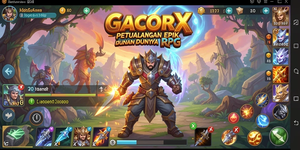 Gameplay GACORX dengan aksi seru dan strategi mendalam.