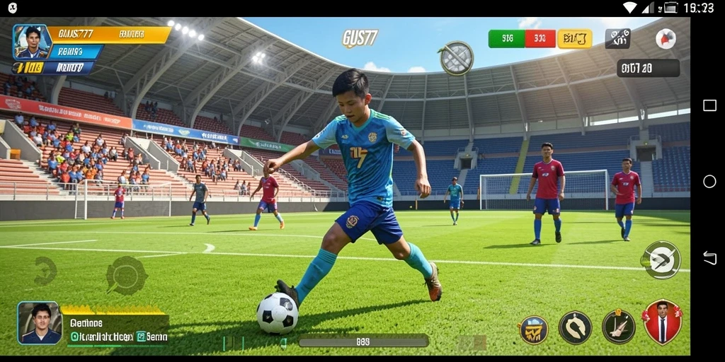 Screenshot GUS77 menampilkan aksi seru dalam permainan olahraga.