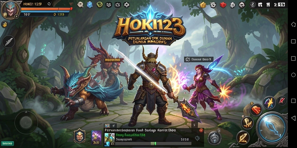 Screenshot HOKI123 menampilkan pertempuran seru dalam dunia MMORPG.