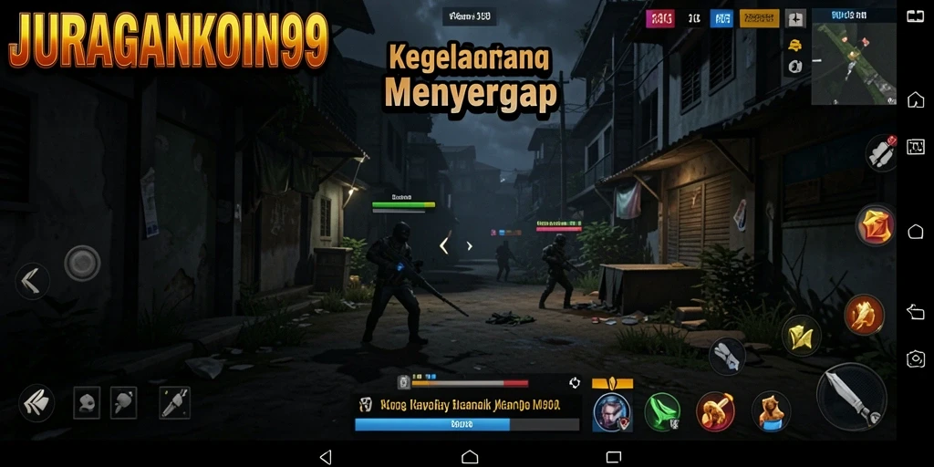 Screenshot menampilkan ketegangan gameplay dalam kegelapan.