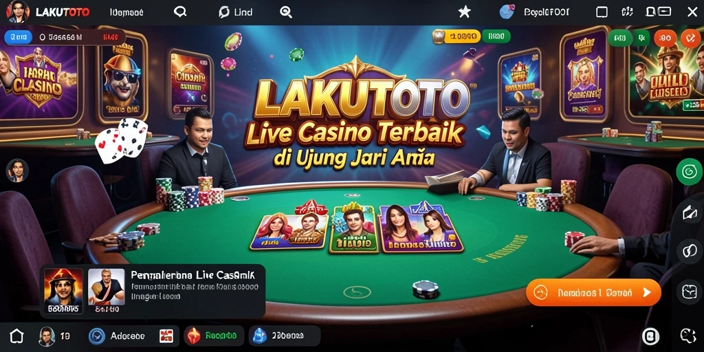 Gameplay Live Casino di LAKUTOTO yang seru dan interaktif.