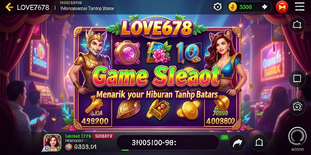 Tampilan gameplay <strong>LOVE678</strong> dengan tema slot yang beragam dan grafis kaya.