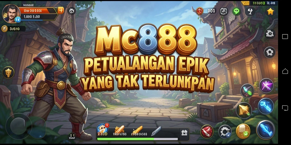 Screenshot gameplay MC888 menampilkan petualangan seru di dunia yang luas.