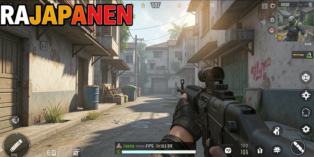 Tampilan gameplay intens RAJAPANEN dengan momen tembak-menembak yang menegangkan.