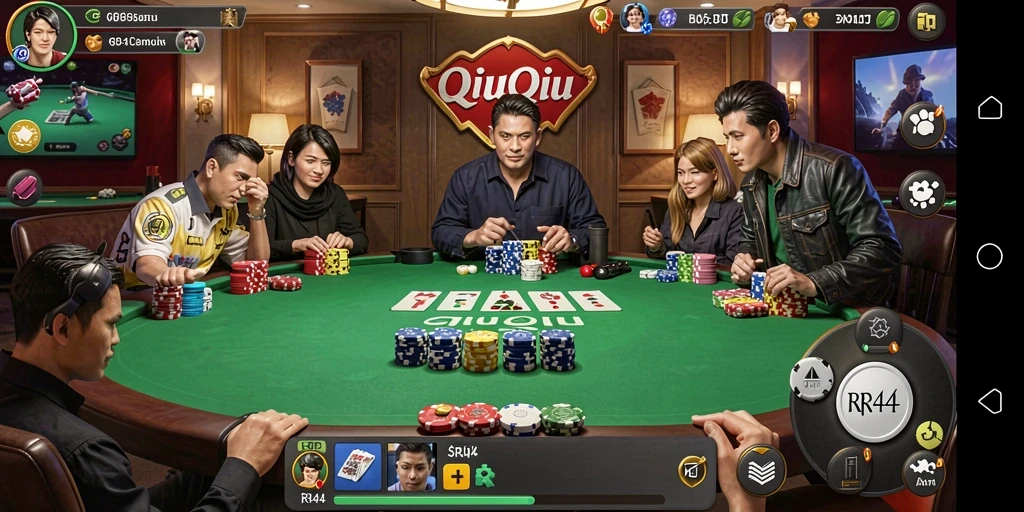 Screenshot dari gameplay seru QiuQiu di RR44.
