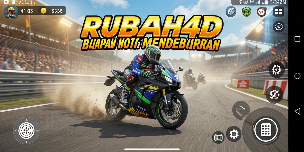 Tampak aksi mendebarkan dalam balapan motor RUBAH4D.