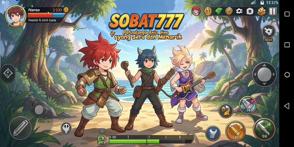 Screenshot tampilan gameplay SOBAT777 menampilkan aksi seru dalam dunia Anime.