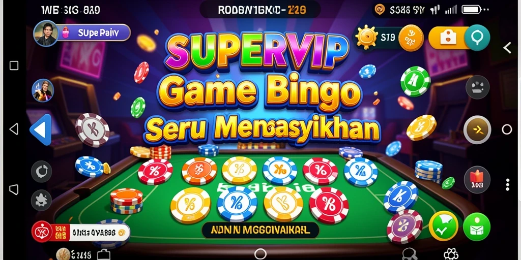 Screenshot gameplay SUPERVIP menampilkan keseruan permainan Bingo.
