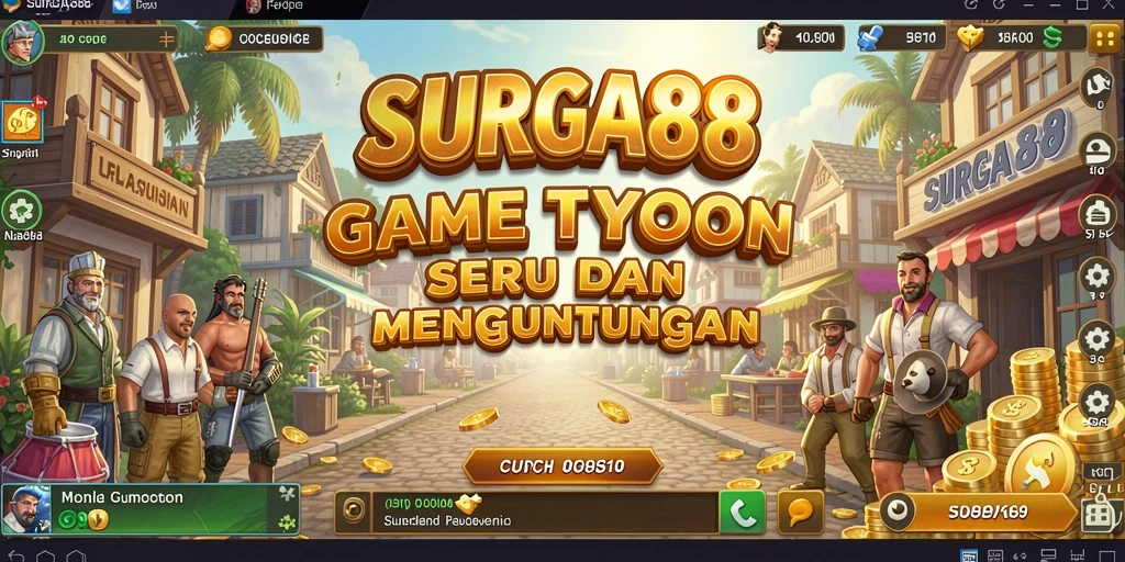Tampilan gameplay seru di SURGA88 yang penuh tantangan manajemen.