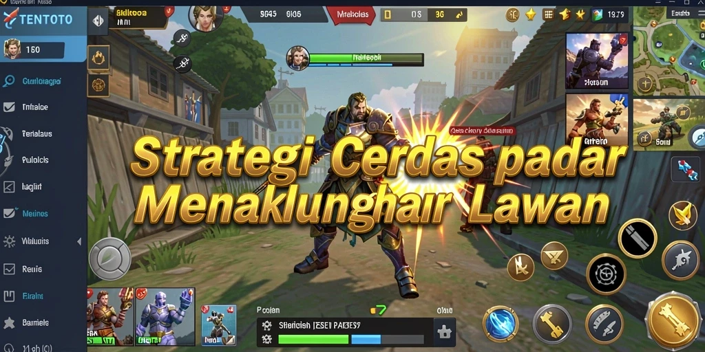 Screenshot gameplay TENTOTO yang memperlihatkan aksi strategi menegangkan.