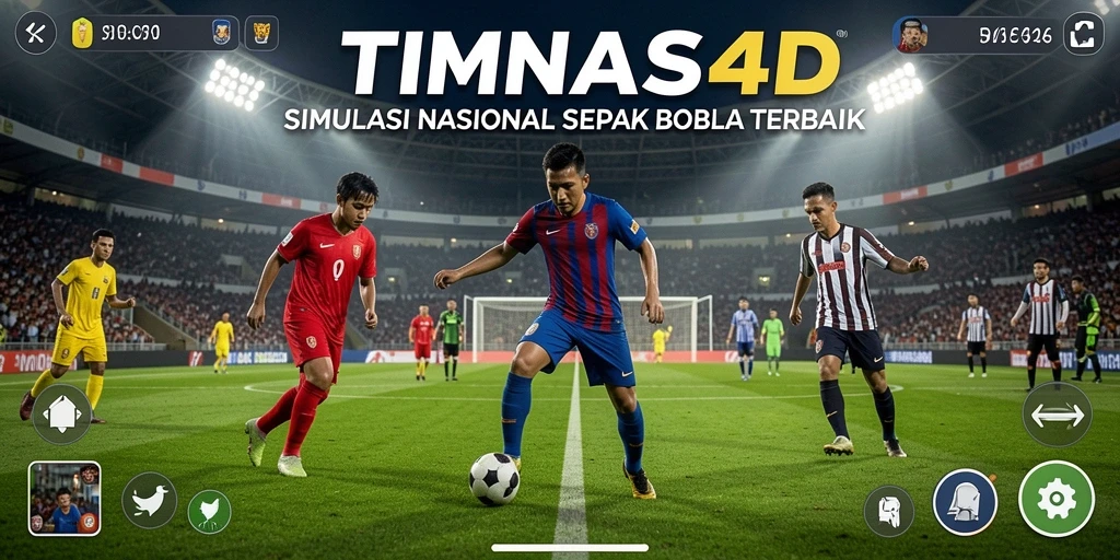 Gameplay mendebarkan dalam TIMNAS4D dengan simulasi sepak bola yang realistis.
