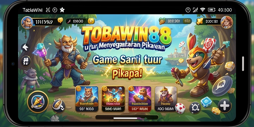 Screenshot gameplay TOBAWIN88 yang menampilkan grafik cerah dan tantangan menarik.