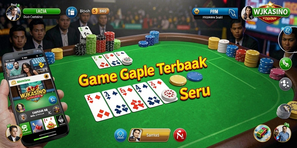 Tampilan gameplay seru permainan Gaple di WJKASINO.
