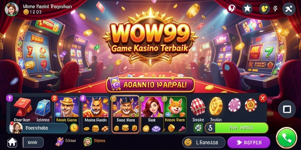 Tampilan gameplay Kasino yang mendebarkan dari WOW99.