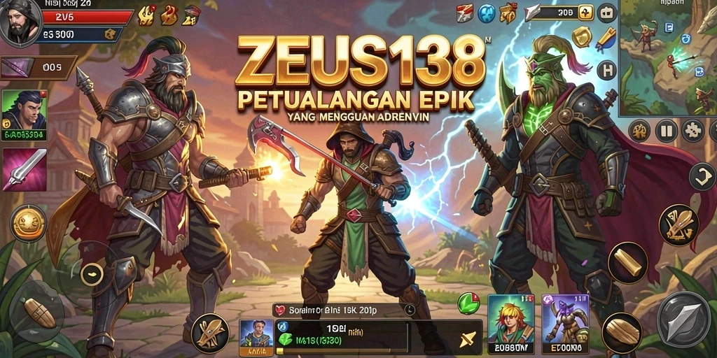 Screenshot gameplay ZEUS138 yang menampilkan dunia petualangan yang memukau.